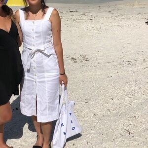 Aritzia Babaton White Dress in size 4